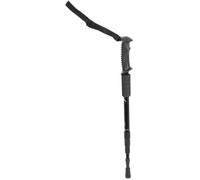 TIDTALEO Shock-absorbing Straight-handle Walking Cane, Aluminium Alloy Trekking Pole, Black, 4-section Stick for Wounded and Disabled Users, Hiking and Travel