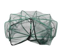 TIDTALEO Shrimp and Crab Bait Trap Net Stable Operation Collapsible 8 Hole with Steel Wire Mesh and Glow the Dark Features, Includes Bait Cage and Integrated Rope for or Vegetated