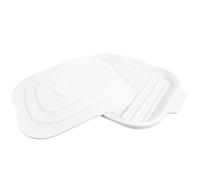 TIDTALEO Silicone Bacon Tray for Microwave and Oven, Square Non-Stick Cooking Plate with Lid, White Heat-Resistant Silicone Baking Pan for Kitchen and Dining