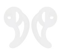 TIDTALEO Silicone Earbud Tips Fin Replacement Ear Mold 1 Pair White Comfortable Secure Fit for Two-way Radio Tube Headphones