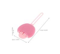 TIDTALEO Silicone Lip Brush Organizer Travel Case with Dustproof Cover and Hanging Strap, Mini Portable Lip Brush Protector Holder for Makeup Artists and Daily Use, Pink