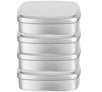 TIDTALEO Soap Boxes Sturdy Aluminum with Lid 4pcs for Travel Rectangular Easy to Open and Close with Sealing Effect Metal Storage Cans and Outdoor Camping for Teas and Sweets