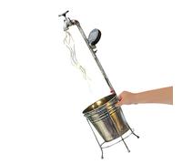 TIDTALEO Solar-Powered Jellyfish Lamp Yard Decorations Outdoor with Delicate Retro Faucet and Planter Design, Silver Iron Material, Easy to Install, Waterproof Solar Lights Outdoor