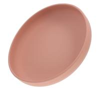 TIDTALEO Spill Silicone Scoop Dish with Suction Base for Elderly and Disabled Adults Spill Self Feeding Plate for Patients Stable Non Tip Dining Aid Brick Red