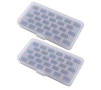 TIDTALEO Spools Material Multiple Sewing Projects, Holds Thread 2pcs Portable Bobbin Storage Box with Sponge Insert Organizer Plastic Machine Go Teaching