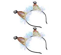 TIDTALEO Squirrel Ear Headband Hair Hoop with High Elasticity Made of Felt Cloth 2pcs Orange for Girls for Parties and Family Gatherings