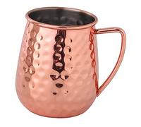 TIDTALEO Stainless Steel Moscow Mule Mug Hammered Cocktail Cup for Bar Home Outdoor Use Polished Smooth Interior Beverage Cup for Beer Juice Mixed Drinks
