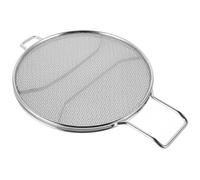 TIDTALEO Stainless Steel Oil Splatter Guard Screen Dual Layer Mesh Cover for Frying Pans Essential Kitchen Gadget to Prevent Oil Splashes and Clean Cooking Compatible Air Fryers and Grills