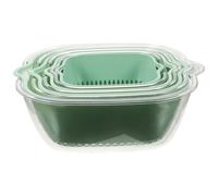 TIDTALEO Strainer Bowls with Multiple Hole Hollow Design Double Layered 4pcs Colander Basket for Soaking, Made of Sturdy Pet Material, for Fruit and Vegetable Washing in Home