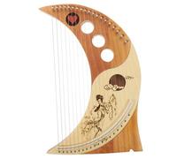 TIDTALEO String Lyre Harp Retro Moon Harp with Tuning Resonant Wood Body String Instrument for Music Lovers and Beginners Assorted Color Handheld Lyre Random Color