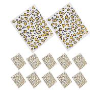 TIDTALEO Temporary Tattoos Leopard Print Removable Transfer Paper Stickers with Gentle Adhesive 12pc Featuring Realistic Animal Print Skin-safe for Costume Parties and Festivals