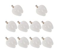 TIDTALEO Tooth Charms with Realistic Design Lightweight Dangle Pendants 10pcs Resin White for DIY Jewelry Accessory Projects and Jewelry Making for Charm for Bracelets or Earrings