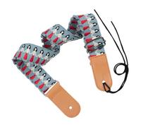TIDTALEO Ukulele Strap with Vintage Blue Hawaiian Design Sturdy Skin-friendly Material Shoulder Belt to Reduce Hand Pressure and Protect Ukulele Practical Music Accessory for Adults and