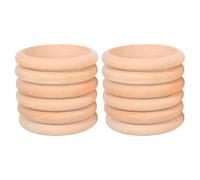 TIDTALEO Unfinished Wooden for Group Crafting Sessions 12pcs Wood Bracelet Connectors in Beige, Bulk Craft Supply with Versatile Decoration for Crafts and Design