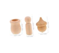 TIDTALEO Unpainted Wooden Peg Dolls DIY Wooden Figures for Painting Craft Projects Family Blank Wood People Bodies Thanksgiving Holiday Decorations