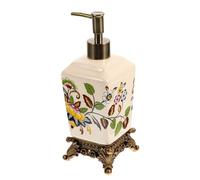 TIDTALEO Vintage Ceramic Lotion Bottle Pump Dispenser for Bathroom and Travel Refillable Shampoo and Liquid Holder Elegant European Style Decoration for Home and Hotel