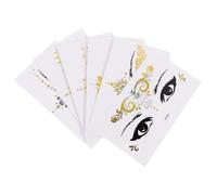 TIDTALEO Water Transfer Face Temporary Tattoos Cosplay Face Stickers 6 Sheets with Day the Dead Decals and Free Collocation Design for Halloween Party Supplies