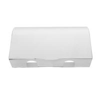 TIDTALEO Waterproof 2-Gang Flip Cover Wall Switch Socket Protector, Stainless Steel Outdoor Receptacle Face Plate for Bathroom and Hotel Use, Prevents Accidental Contact, Modern Silver
