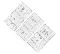 TIDTALEO Waterproof Bathroom Bottle Label Stickers for Shampoo and Lotion, 24Pcs White Non-Adhesive Sub-Bottle Decals 83X70Mm, Suitable for Travel and Refillable Containers