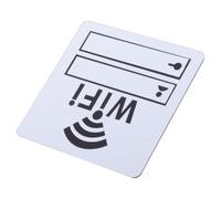 TIDTALEO Wifi Password Sign Sticker Mirror Wall Sticker Acrylic Stylish Waterproof Easy Installation Silver Mirror-like Finish for Business Beauty Salon