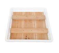 TIDTALEO Wood Cheese Press Tool for Home Cheese Making Compact Design with Plastic Basket for Household and Small Kitchens
