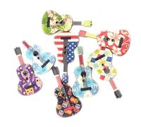 TIDTALEO Wooden Sewing Buttons 2 Holes Assorted Colour Guitar Pattern 100pcs Decorative Buttons 2 Pack Random Color for Sewing Accessories Crafts for Cardigan Knitting