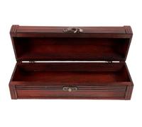TIDTALEO Wooden Wine Bottle Box Brown Portable Wine Giftbox with Stable Storage for Anniversary and Wedding