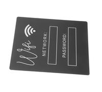 TIDTALEO Writable Acrylic Wifi Password Sign for Guests Home Office Restaurant Unfinished Black Acrylic Board Easy Installation Stylish Desktop Reminder for Network Access