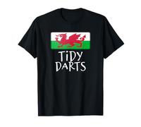 Tidy Darts funny Welsh Wales Flag saying proud gift T-Shirt