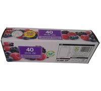 Tidy slide zip Freezer Bags 40 count for Food Storage (Pack of 3)
