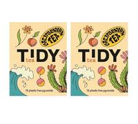 Tidy Tea, Californian Tea, 2 x 15 Plastic Free Pyramid Tea Bags, a Dreamy Blend of Black Tea & Peach