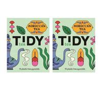 Tidy Tea Moroccan Mint Green Tea | 2 x 15 Plastic-Free Pyramid Tea Bags | A Delicate & Smooth Green Tea Infused with Refreshing Moroccan Mint, Presented in Plastic-Free Pyramid Tea Bags