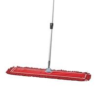 Tidy Tools Commercial Dust Mop & Floor Sweeper, 36 in. Dust Mop for Hardwood Floors, Reusable Dust Mop Head, Extendable Mop Handle, Industrial Dry Mop for Floor Cleaning & Janitorial Supplies, Red