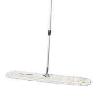 Tidy Tools Commercial Dust Mop & Floor Sweeper, 48 inch Dust Mop for Hardwood Floors, Cotton Reusable Dust Mop Head, Extendable Mop Handle, Industrial Dry Mop for Floor Cleaning & Janitorial Supplies