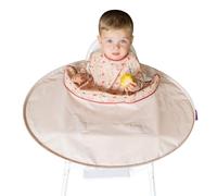 Tidy Tot Weaning Bib & Tray Kit. Weaning Set Attaches to Highchair for Mess Proof Baby Feeding. Essential Baby Led Weaning Bib BLW. Waterproof Long Sleeve Bibs Set for Babies 6-24 months