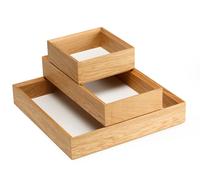 Tidy tray set of 3 white Favius