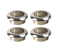 Tidy Up Your Cables with 4Pcs ABS Desk Grommet Covers Designed for Easy Installation (silve25mm)