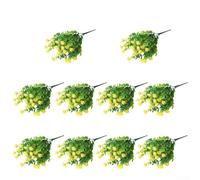 Tidy Up Your Space with This Beautiful Set of Ten Low Maintenance Artificial Flowers (yellow)