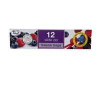 Tidy Z Large Resealable Freezer Bag (Pack Of 12) Transparent (23Cm X 25Cm)