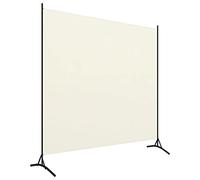 Tidyard 1-Panel Folding Room Divider, Freestanding Wall Privacy Screen, Room Partition Separator Wall Furniture for Bedroom, Living Room and Office Cream White 175x180 cm 339