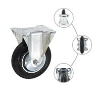 Tidyard 4Pcs Casters 160 mm Rubber And Zinc-Coated Iron Office Chair Caster Wheels Furniture Accessories casters Model143464