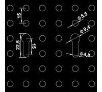 Tidyard 4PCS Tool Peg Board 15.7x22.8in Steel Wall Mounted Tools Storage Peg Board for Workshop Garage nail board Model145350