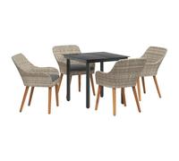 Tidyard 5 pcs Light gray Black Medium Garden Furniture Model3261713