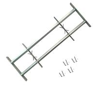 Tidyard Adjustable Security Grille for Windows with 2 Crossbars Solid Galvanised Steel 700-1050 mm