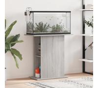 Tidyard Aquarium Stand Cabinet Durable and Stylish Fish Tank Base with Storage Compartment Grey Sonoma 75x36x72.5 cm Engineered Wood