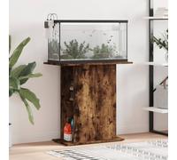 Tidyard Aquarium Stand Cabinet Durable and Stylish Fish Tank Base with Storage Compartment Smoked Oak 75x36x72.5 cm Engineered Wood