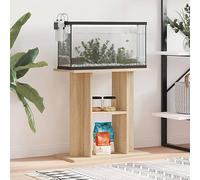 Tidyard Aquarium Stand Cabinet Durable and Stylish Fish Tank Base with Storage Compartment Sonoma Oak 60x30x60 cm Engineered Wood