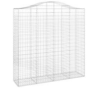 Tidyard Arched Gabion Basket 200x50x200/220 cm Galvanised Iron Gabions Model153400