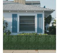 Tidyard Artificial Grass Fence Green PVC, Iron 3.3 x 16.4 ft Fence Model366605