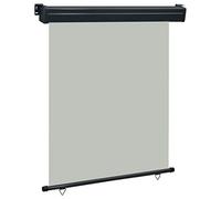 Tidyard Balcony Side Awning 140x250 cm Grey Vertical Awning for Terrace and Balcony with Housing Outdoor Protection from Sun and Wind Privacy Screen Waterproof